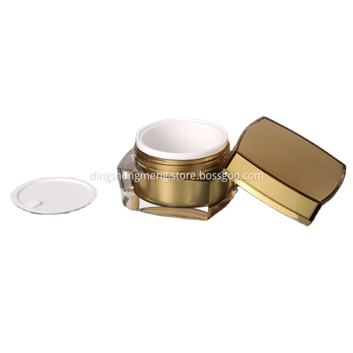 Acrylic Lotion Plastic Container Square Cosmetic Packaging